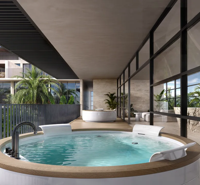 AURA Playacar: Two-Bedroom Double-Height Residence in Playa del Carmen