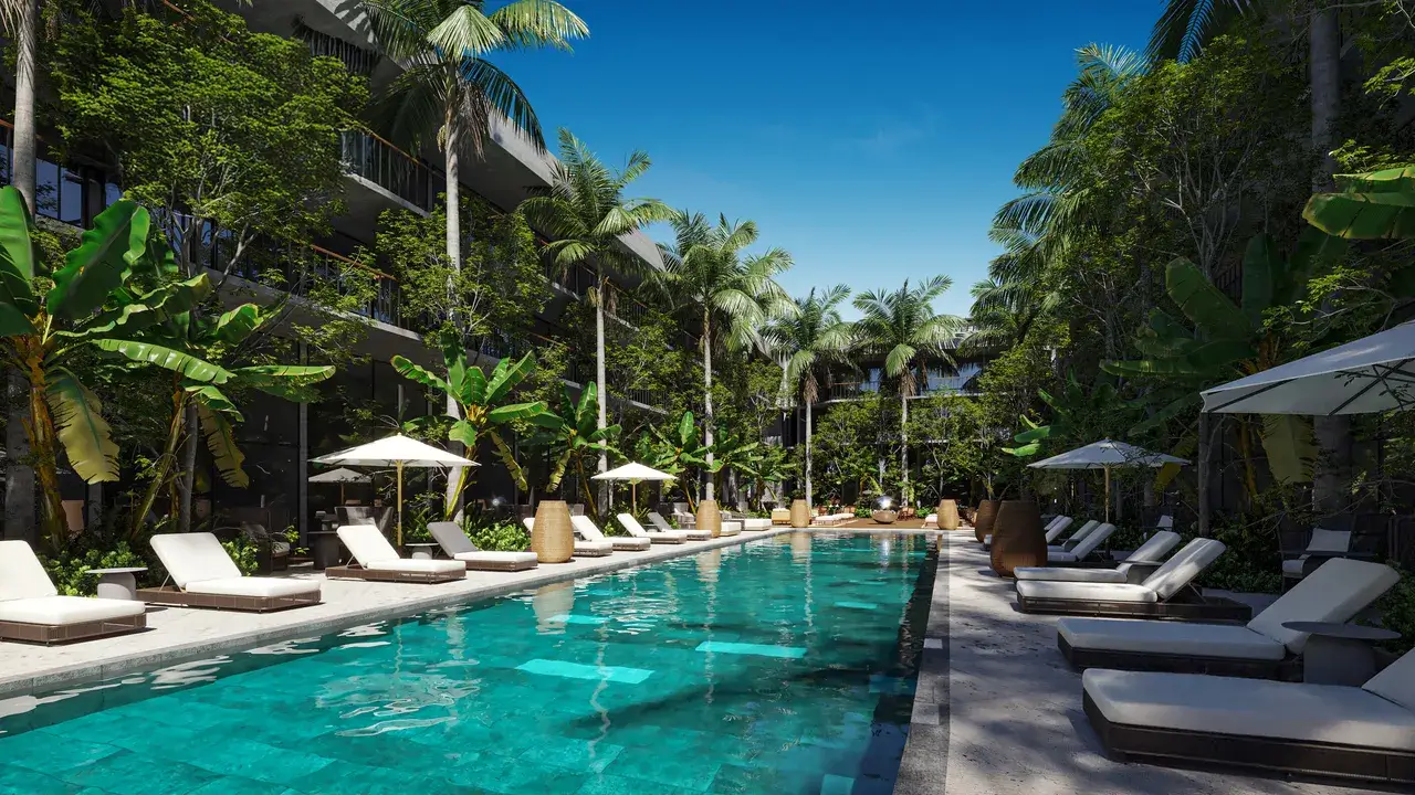 AURA Playacar: Two-Bedroom Double-Height Residence in Playa del Carmen
