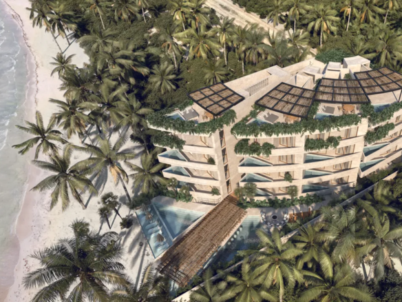 beachfront condo Tankah Bay Tulum