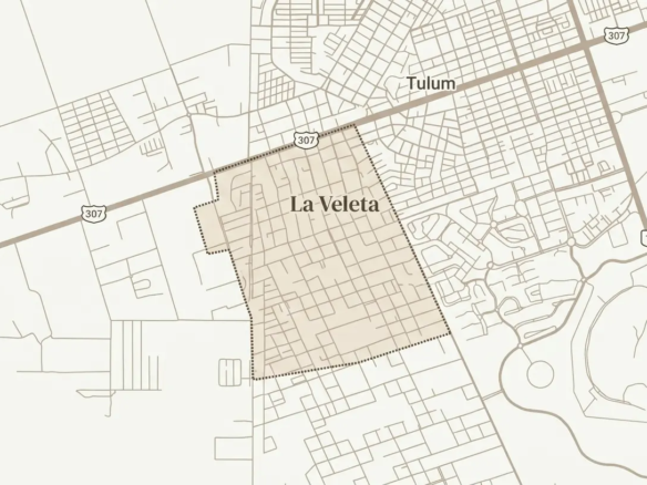 La Veleta Tulum neighborhood Map