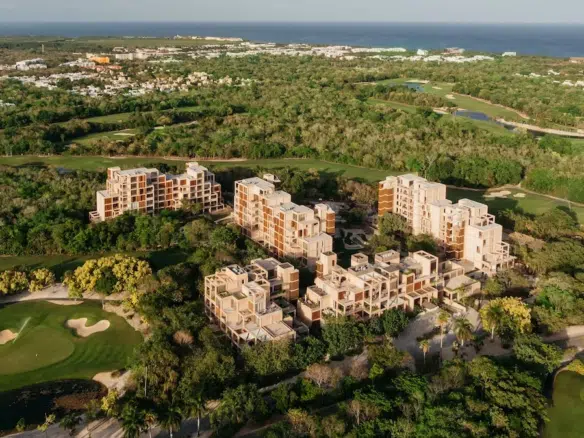 Gated communities Playa del Carmen aerial view