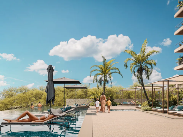 Sky lounge overlooking the Nichupté Lagoon at Zenit Cancún